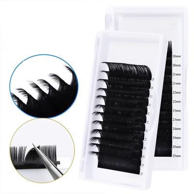 China Crisscross 0.03mm 0.05mm 0.20mm Pre Made Volume Fans Mink Lashes Individual Eyelash Extension J Since C D Loop for sale