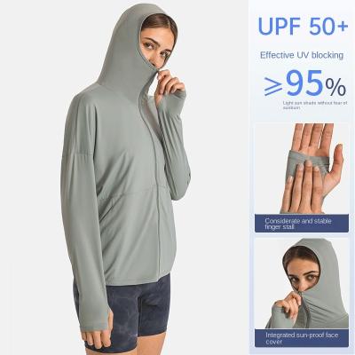 China New Breathable Lightweight Long Sleeve Shirts Fitness Increasing Outdoor Yoga Full Zipper Tops Women's UPF 50+ Sun Protection Hoodie Jackets for sale