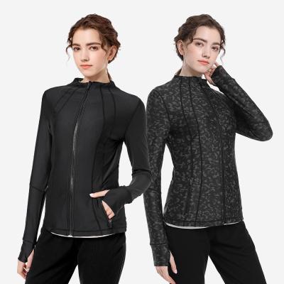 China Breathable Wholesale Hot Sale Sports Gym Athleisure Yoga Tight Top Outdoor Casual Jacket LululemonLogo for sale