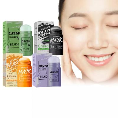 China Wholesale Refined Oil Deep Control Moisturizer EELHOE Pore Eggplant Mud Purple Green Tea Mask Stick for sale