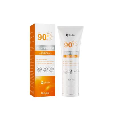 China 100% Pure Natural Sunscreen Non-greasy Moisturizer Sunblock Whitening Sunscreen Organic Face Cream SPF90 for sale