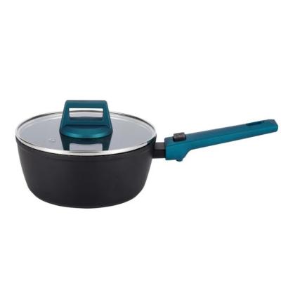 China Sustainable Forged Aluminum Cookware Induction Bottom Cookware With Detachable Handle for sale