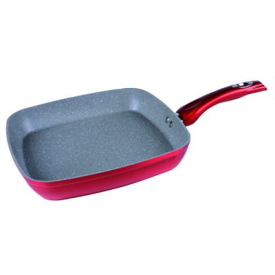 China General Use For Gas And Induction Cooker Aluminum Stick Grill Pan Induction Bottom PFOA FREE 24/28cm No for sale