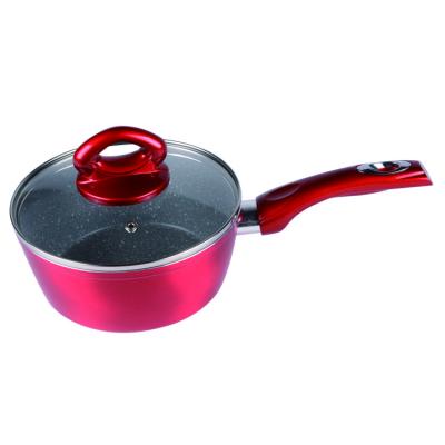 China PFOA Free 16 / 18cm Sustainable Aluminum Non Stick Saucepan With Lid Induction Bottom for sale