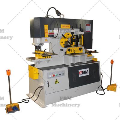 China Metal sheet stamping channel, square bar and round bar shear hydraulic punching and shearing machine for sale