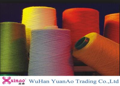 China High Twist Dyed Polyester Yarn On Plastic Core , Bright Core Spun Yarn for sale