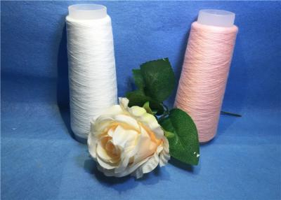 China Bleaching White Pink 100 Polyester Spun Yarn With Yizheng Fiber for sale