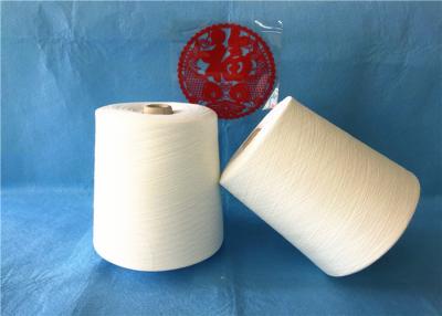 China Virgin 100% Ring Spun Polyester Yarn 30/1 White Color / Polyester Core Spun Thread for sale