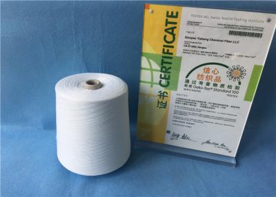 China O branco cru 12/3 poliéster de 100 PCT girou o fio para a linha de costura 1.33D× 38mm à venda