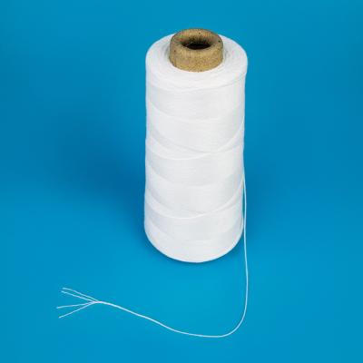 China 10s/3 10s/4 100% Polyester Yarn Raw White Bright Industrial Thread Knotless Bag Closing Thread for sale