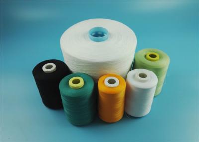 China Nature White Virgin Ring Spun Polyester Yarn 100% Polyester For Knitting / Sewing for sale