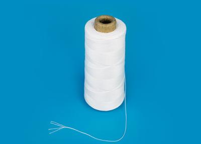 China TOP 1 Raw White 100% Polyester Yarn Bag Sewing Thread 12 / 5 20s/6 Super high tenacity for sale