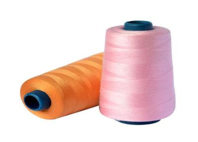 China 3000 Yards 40/2 100% Spun Polyester Thread In Red Pink Spool Thread for sale