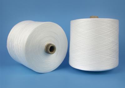 China Raw white Ring Spun 100 Spun Polyester Yarn 60s / 2 Well sewing function for sale