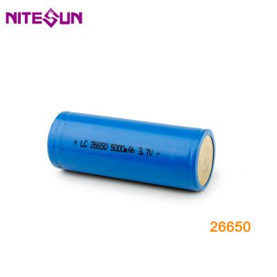 China Consumer Electronics Nitesun 26650 Rechargeable 5000mah Lithium Battery 3.7v Li-ion Consumer Electronics 500 65mm CN; GUA 26mm 93g for sale