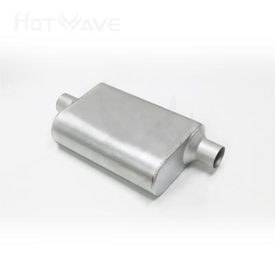 China VX2441 HOTWAVE 100% Gauge Aluminized Exhaust Muffler Highflow Muffler Heavy Steel Universal Sports Exhaust for sale