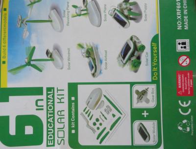 China 6 in 1 solar toys assembly can be assembled: airboat, windmill, puppy, car, aircraft, rota for sale