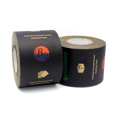 China Custom Printed NonReinforced Heat Resistant Paper Tape Kraft Paper | Water Activated Sealing Strip | Starch based | Size: 72mmX200m for sale