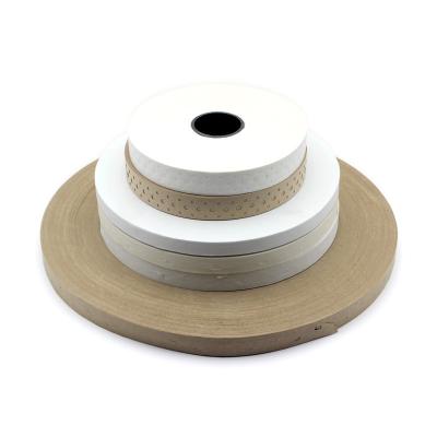 China ANTISTATIC Perforated White Paper Water Activated Joint Veneer Tape 16mmX500Y 30Roll/Case for sale