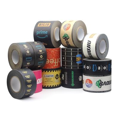 China Heat Resistant Custom Printed Paper Tape Kraft Free Sample | Gummed paper tape | Water Activated Band for sale