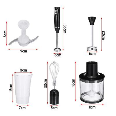 China DC Motor 500w Multifunction 100% Copper Blender 4 in 1 Multifunction Portable Electric Hand Stick Blender for sale