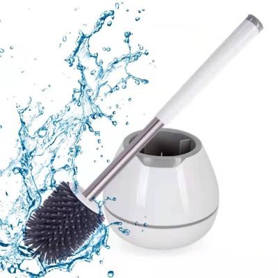 China Modern Soft Bristle Toilet Brush Toilet Bowl Toilet Accessories TPR Bathroom Plastic Modern Plastic Round Round Toilet Brush Sale for sale