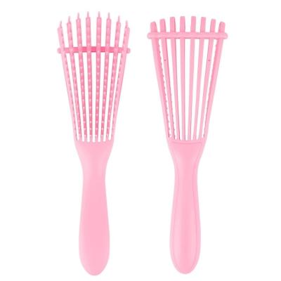 China Hairdressing Vent Feature Waterproof Plastic, Handle Magic Eight Rows Octopus Bare Ribs Comb Detangling Hair Brush for sale