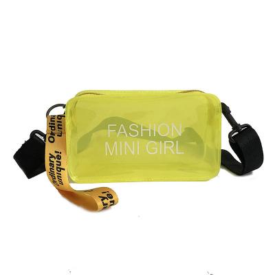 China Wholesale Fashion PVC Purses Colorful Transparent Neon Chain Bags Freeze Handbags For Women for sale