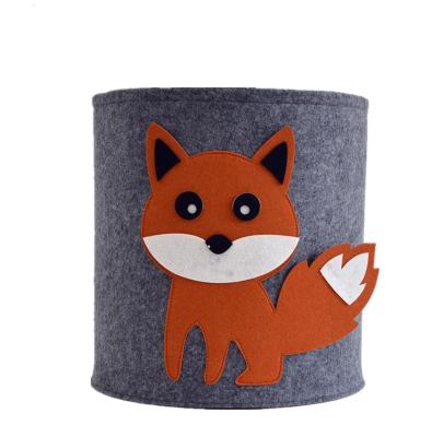 China Wholesale Folding Polyester Felt Storage Bag Storage For Kids With Animal Design for sale