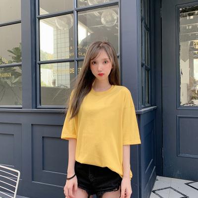 China Women Oversized Shirt Plain Anti-wrinkle Cotton T-shirt Custom Logo Printed Over Sized T-shirt for sale