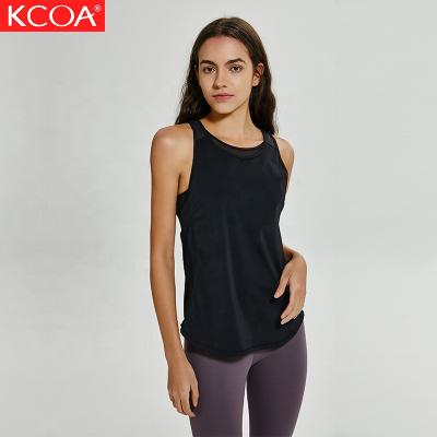 China KCOA Antibacterial Summer Yoga Fitness Tops Women Gym Super Slim Lightweight Tank Top for sale