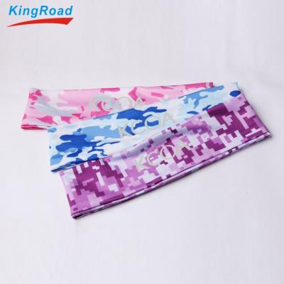 China Custom Logo Yoga Spandex Fitness Sports Breathable Thin Elastic Dry-Fitting Headband Unisex Hair Band for sale