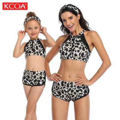 China New fashion antibacterial high quality trendy leopard print women bikini with zipper conceal for sale