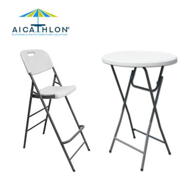 China Modern Plastic Water Proof Wholesale Garden High Bar Folding Chair Manufacturer for sale