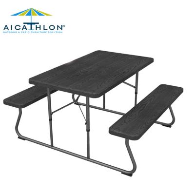 China Easy to Assemble Folding Picnic Table with Bench for Outdoor, Camping Folding Picnic Garden Table Set for sale