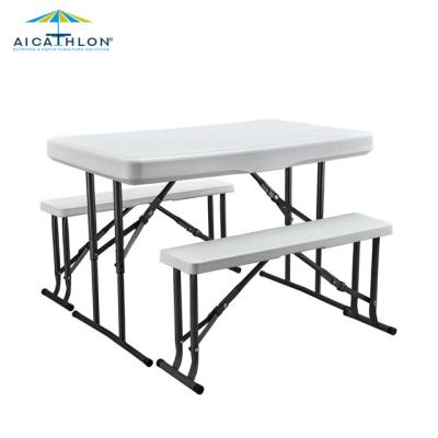 China Easy to Assemble Outdoor Garden Blowout Table and Chair Set, Picnic Beer Table Set with Bench for sale