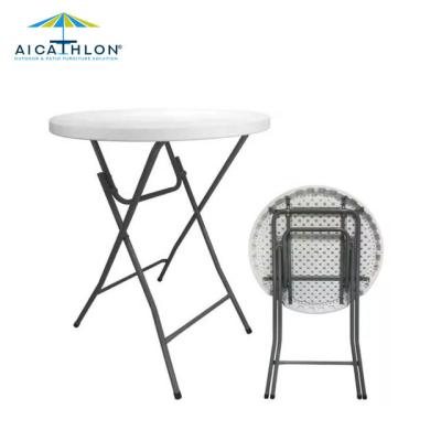 China Lightweight 80cm High Top Banquet Outdoor Cocktail Round Bar Tables For Events Party for sale