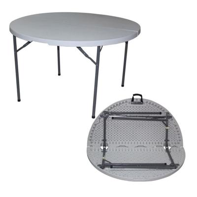 China Modern High Quality Camping Outdoor Plastic Round Folding Dining Tables For Events Party for sale