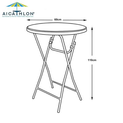 China Lightweight Outdoor Garden Picnic Portable Plastic Round Dining Event Weeding Table Table Top Quantity Folding Seat Wholesale Steel for sale