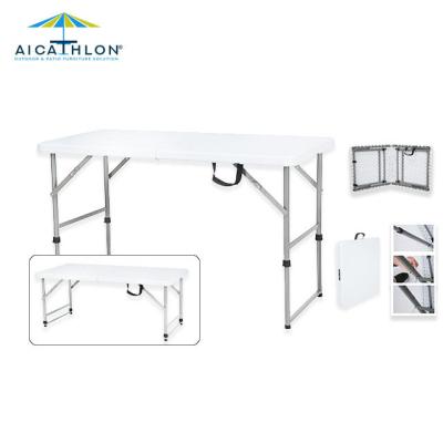 China High Quality Lightweight 4ft Long Adjustable Folding Picnic Garden Folding Table for sale