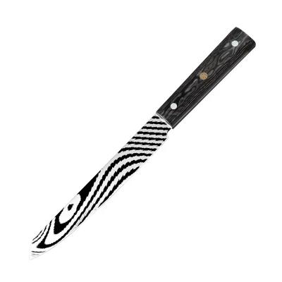 China Japanese style viable kitchen knives lasering Damascus blade pattern 8 inch carving sushi knife for sale