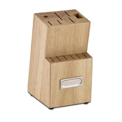 China Viable Hot Sales Amazon Wooden Knife Holder Block Rubber Wooden Knife Holder for sale