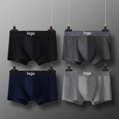 China OEM Logo Tops Sales Breathable Men's Briefs Boxers Custom Wholesale Antibacterial Made Of Cotton New Men's Underwear Boxers For Men for sale