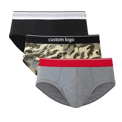 China 3 Pack Hot Selling Custom Logo Antibacterial Comfortable Cotton Men's Underwear For Men Best Breathable Sexy Briefs For Men for sale