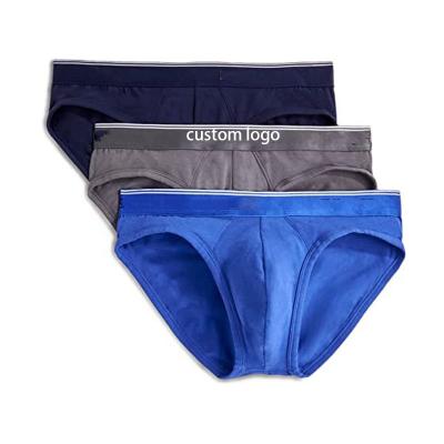 China Antibacterial Factory High Quality OEM Customized Logo 3 Packs Instructions Breathable Men's Organic Cotton Underwear Sustainable for sale