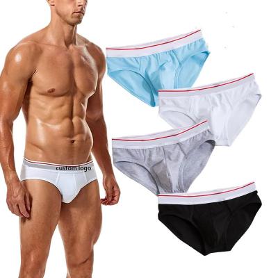 China Hot Selling Good Quality OEM ODM Factory Wholesale Custom Logo Antibacterial Cotton Underwear For Men Women Cotton Breathable Briefs for sale