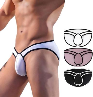 China 2023 brand design antibacterial manufacture 2023 custom logo fashion hot sale calzoncillos hombre thong pouch brief men's sexy underwear for sale