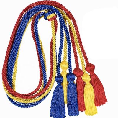 China Viable Wholesale Stock Custom Multicolor Graduation Honor Ties String Single and Two Color Tassel Honor Mix for sale