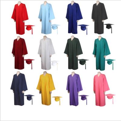 China Comfortable Black School Uniforms Graduation Hat And Gown For Age Adults College Material Customized OEM High Quality Unisex Uniform Color School Graduation for sale