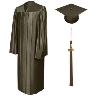 China Simple Gruaduation Gown Adult Bachelors' Clothing With Conventional Knitted Fabrics Wholesale Custom Made Long Gown Graduation Gown for sale